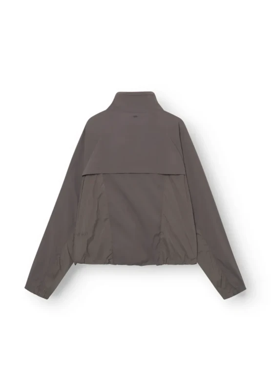 damska kurtka dark brown oversize tył Track Jacket Kia