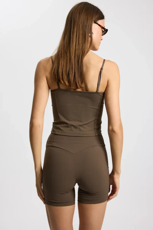 kolarki damskie dark brown tył na modelce