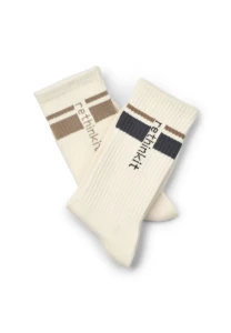 Skarpety premium 2-pak z bawełny organicznej Rethinkit Striped Crew Sock 2pack Ink Mocha Rethinkit Studios 21808-793