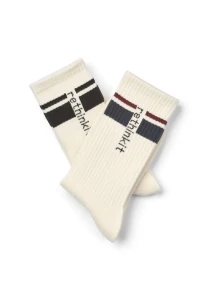 Skarpety premium 2-pak z bawełny organicznej Rethinkit Striped Crew Sock 2pack Ink Almost Black Rethinkit Studios 21808-793