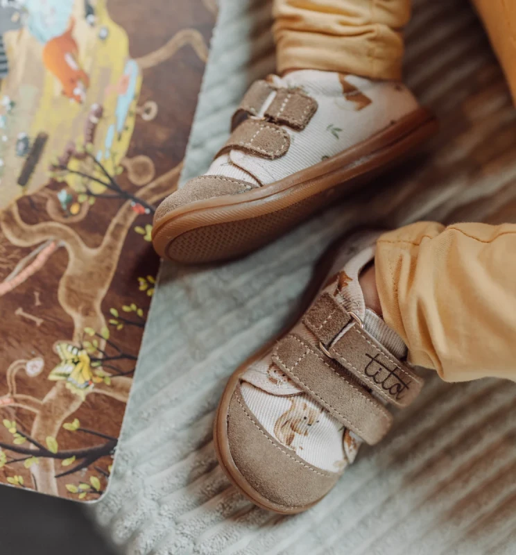 trampki dziecięce TITOT Forest Friends kapcie barefoot leśni przyjaciele