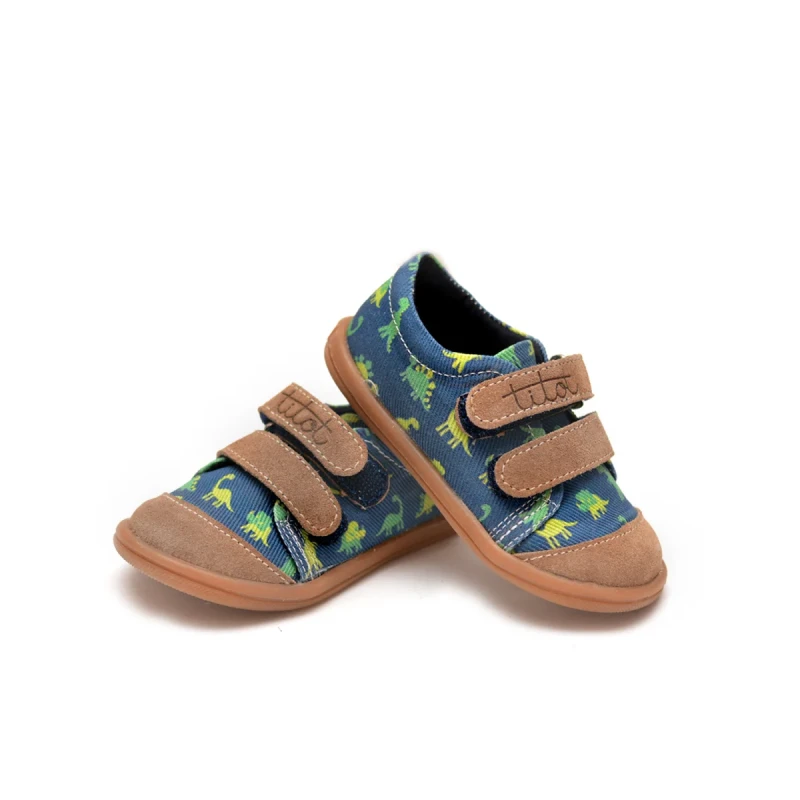 trampki dziecięce TITOT Navy Dino widok z góry