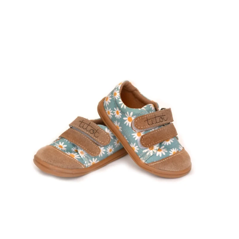 niebieskie trampki dziecięce TITOT Blue Daisy
