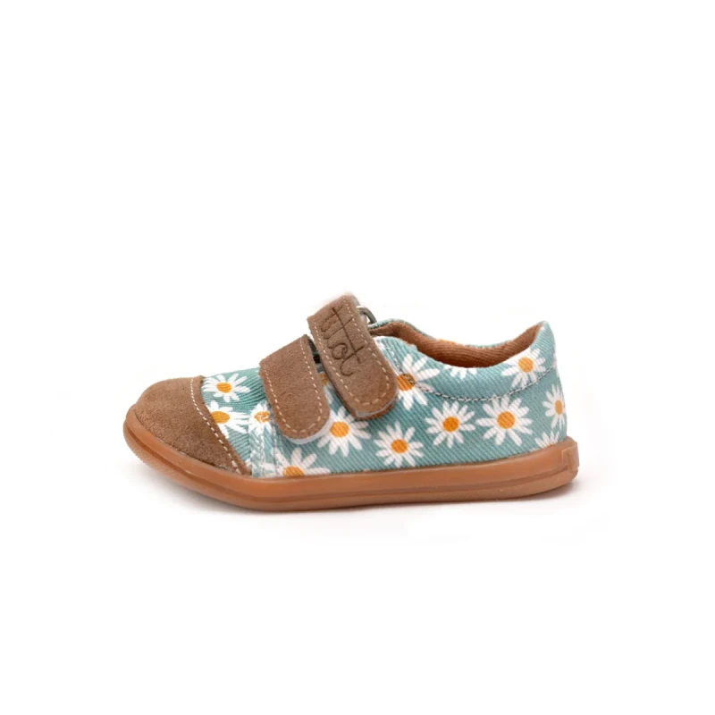 Kapcie Trampki TITOT Blue Daisy | Niebieskie Buty w Stokrotki