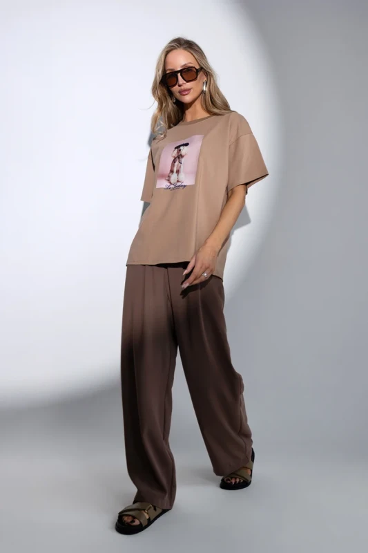 Szerokie spodnie damskie casual premium BOPOCO