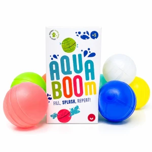 Aqua Boom Wielorazowe Bomby Wodne XXL | Zestaw 7 Silikonowych Kulek do Zabawy 5 lat+ Juegaconmigo