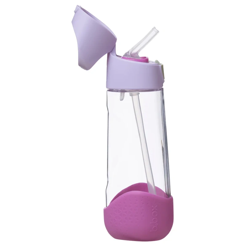 butelka b.box Sugar Plum otwarta ze słomką