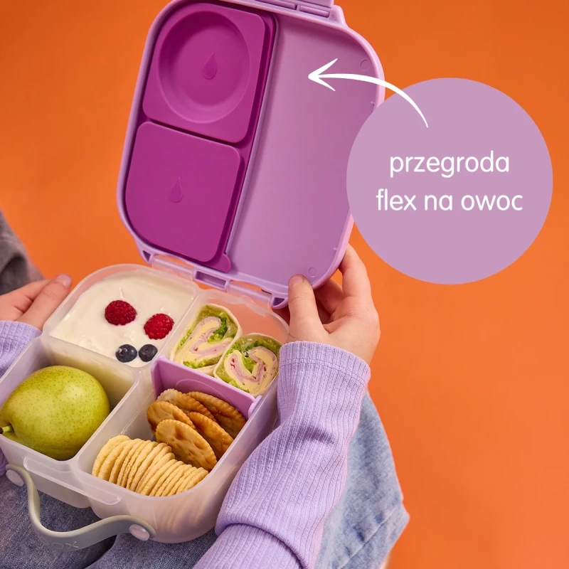 szczelne przegródki lunchbox b.box jogurt owoce