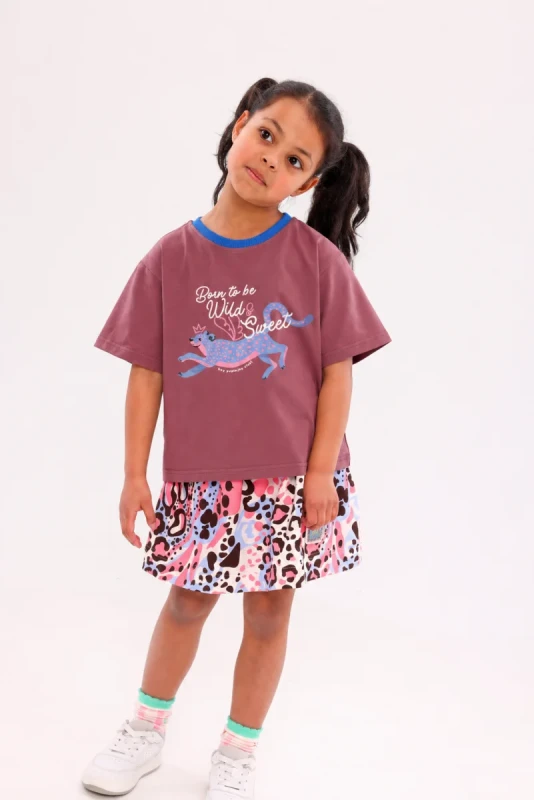 t-shirt dziecięcy z napisem born to be wild and sweet hey popinjay