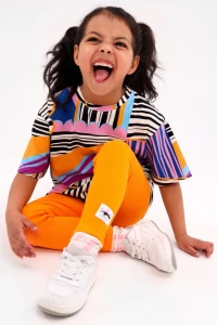 Legginsy prążkowane Rib ORANGE Hey Popinjay!