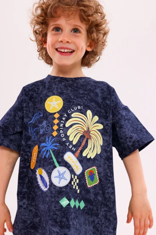 T-shirt dziecięcy NAVY MAR Hey Popinjay – bawełniany