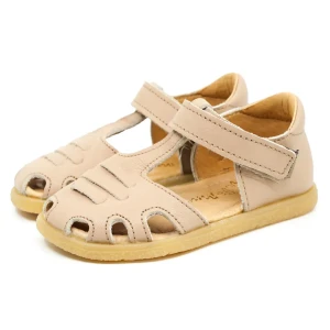 Sandały zabudowane LOLA BAREFOOT cappuccino Mrugała