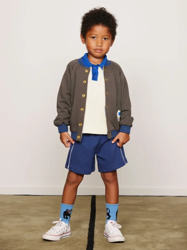 Mini Rodini Plain Piping Sweatshorts granatowe szorty dziecięce