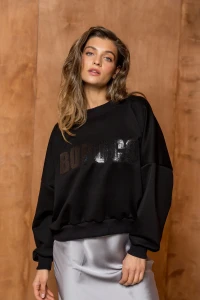 Bluza damska BOPOCO cekin czarna Bopoco