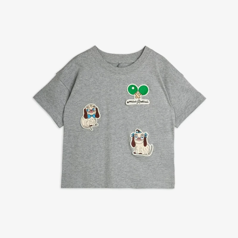 Szary t-shirt dziecięcy Mini Rodini organic cotton