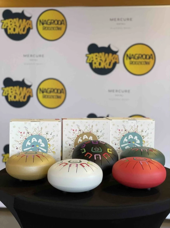 Błękitny bębenek tongue drum Juegaconmigo 8 cali
