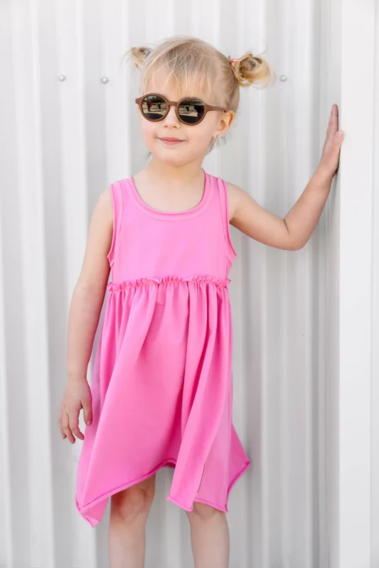 Dziewczynka w sukience SUMMER DRESS candy pink TUSS