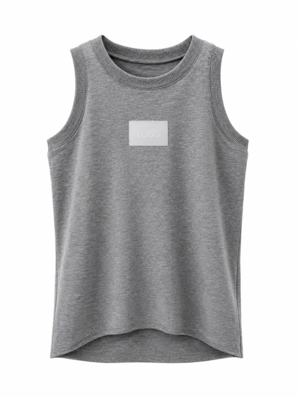 Tank top dziecięcy bez rękawów szary melanż TUSS