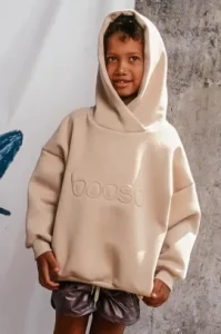 Bluza ocieplana 103 WIDE HOODIE BEIGE booso
