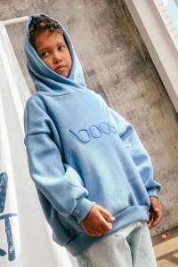 Bluza ocieplana 106 WIDE HOODIE BLUE booso