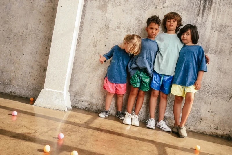 Różowe spodenki swim shorts dziecięce booso