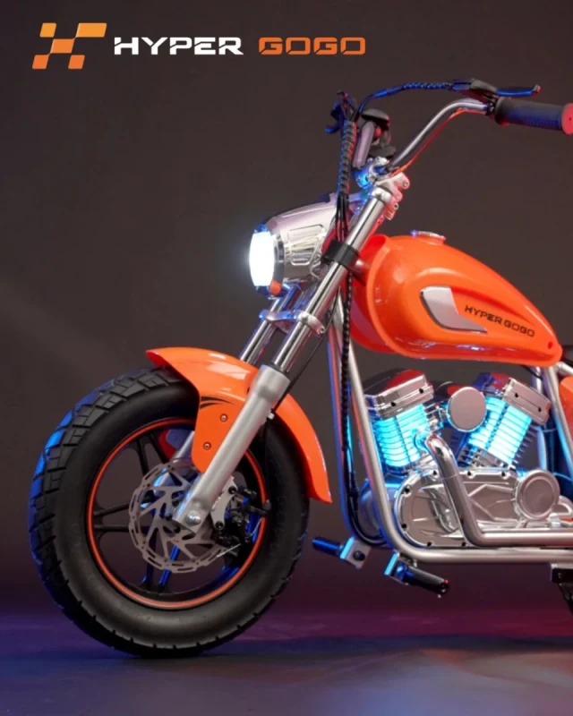 Przednie światło i zawieszenie motocykla elektrycznego Hyper Gogo