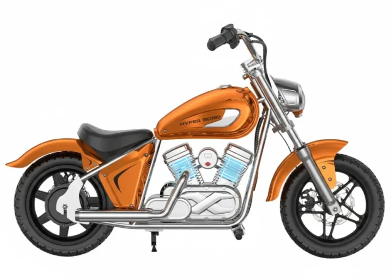 Motocykl elektryczny dla dzieci Hyper Gogo M5 pomarańczowy bok