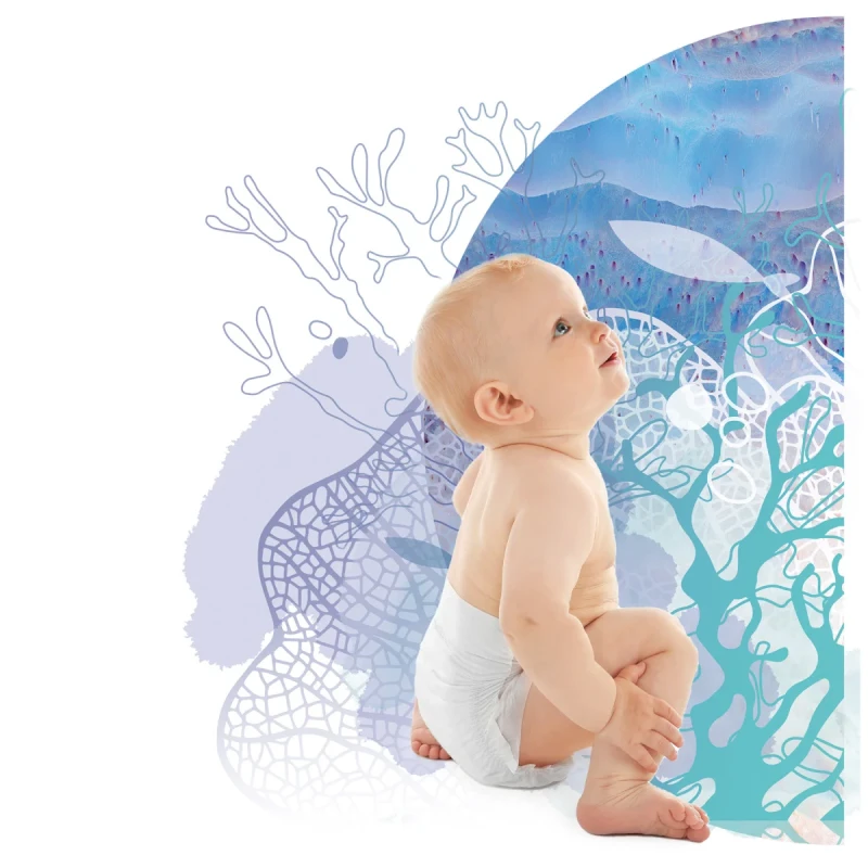 Niemowlę z wodą oczyszczającą DEW Baby & Child pielęgnacja skóry