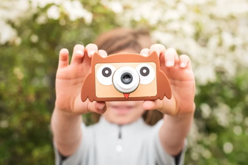 tył aparatu cyfrowego dla dzieci Owl z ekranem IPS