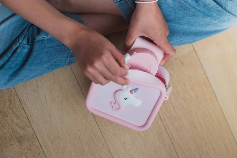 Aparat dla dzieci z silikonowym etui jednorożec The Zoofamily