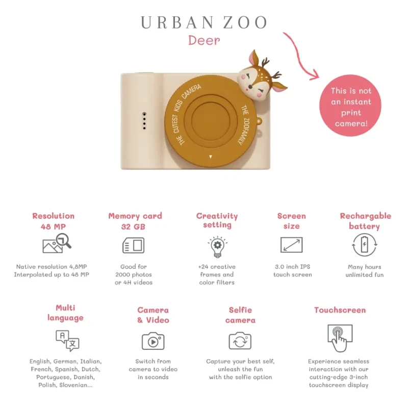 Aparat dla dzieci z motywem jelonka The Zoofamily
