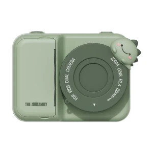 Aparat cyfrowy dla dzieci z drukarką 5+ Zoo Print Dino Green Dinozaur The Zoofamily 48 MP + 32 GB