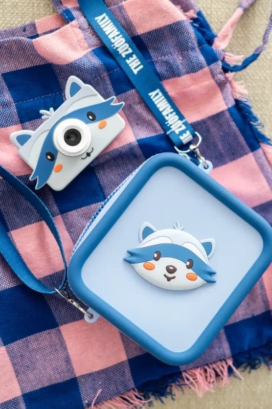 silikonowa torebka dziecięca Raccoon pastelowa