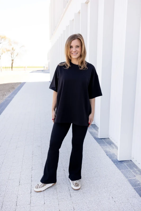 Polska koszulka damska oversize black