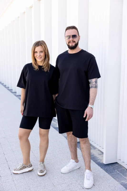 T-Shirt męski premium czarny minimalistyczny streetwear