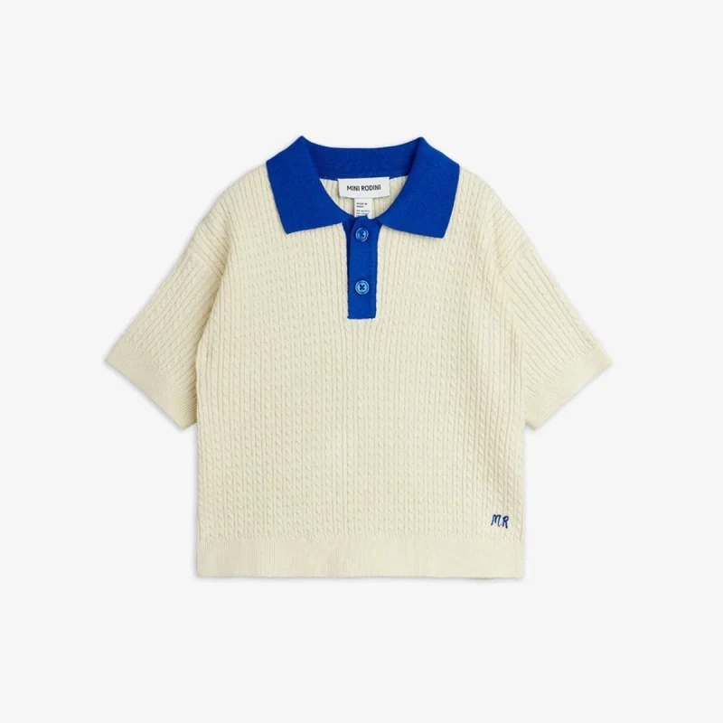 Dzianinowa koszulka polo dziecięca Mini Rodini