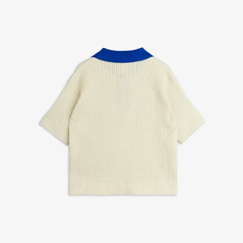 Kremowe polo dziecięce Mini Rodini organic cotton