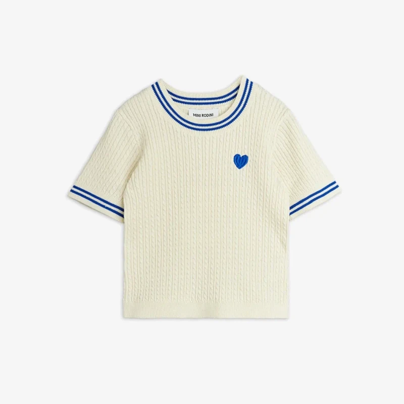 Mini Rodini Cable Knit Top dziecięcy top dzianinowy