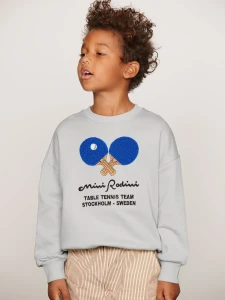 Mini Rodini Table Tennis Chenille Sweatshirt – bluza dziecięca organic cotton GOTS