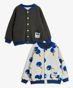 Mini Rodini Table Tennis Reversible Baseball Cardigan – dwustronna bluza dziecięca organic cotton GOTS