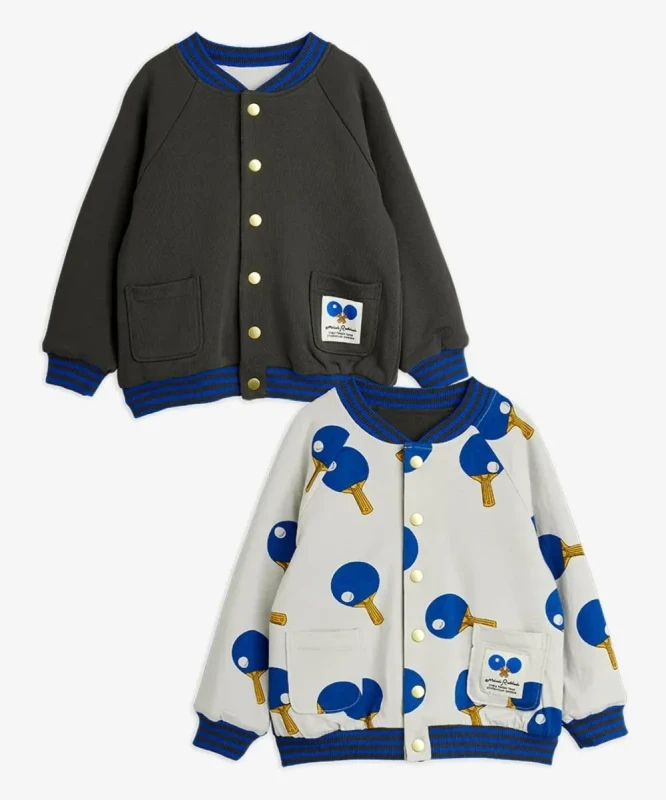 Mini Rodini Table Tennis Reversible Baseball Cardigan