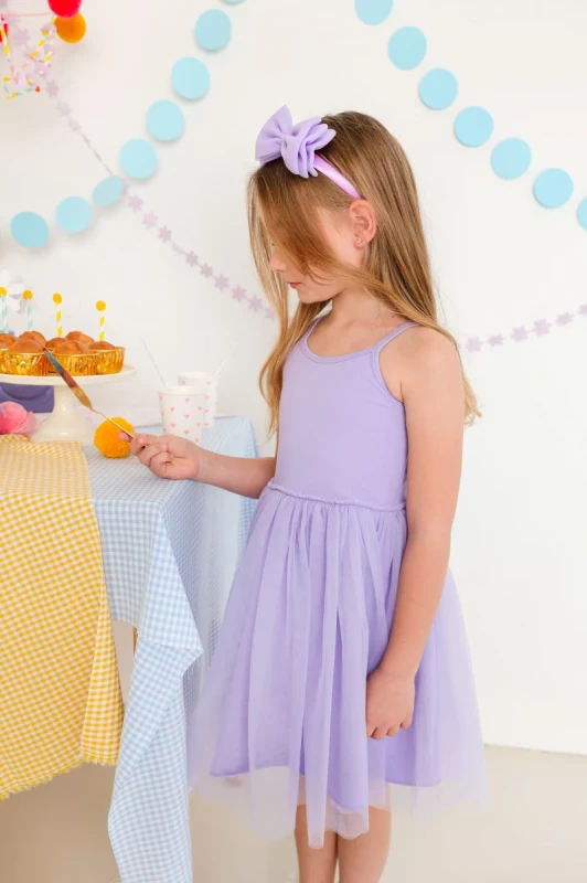 Elegancka opaska dla dziewczynki pastelowy lila