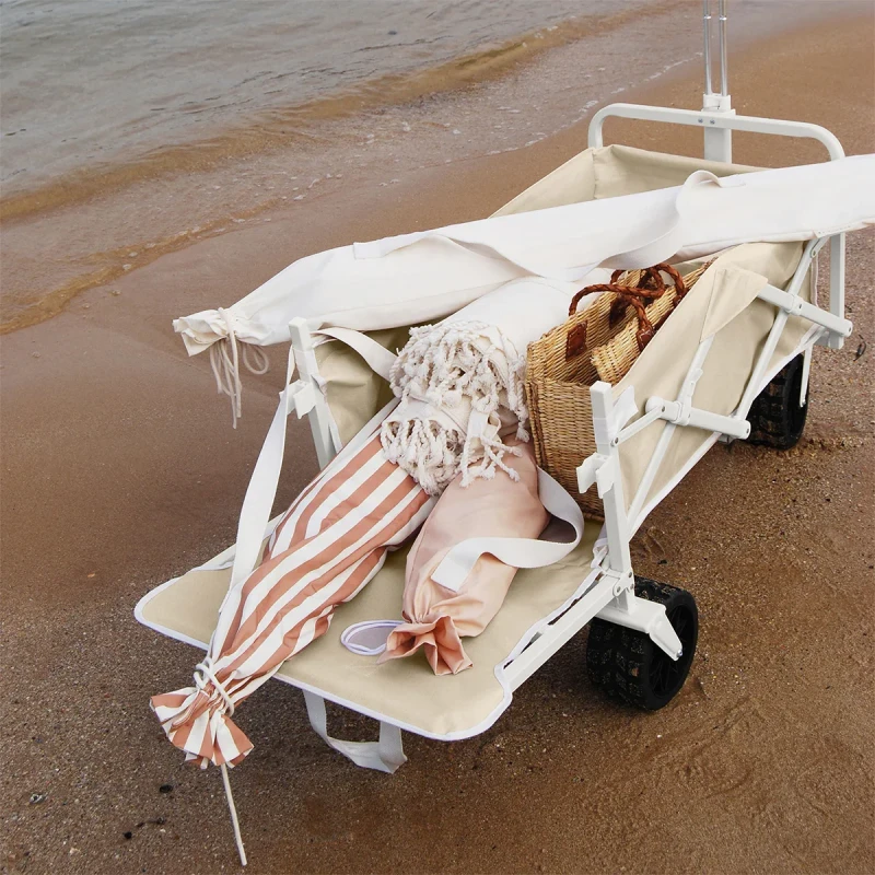 Wózek transportowy SUNNYLiFE Oyster Beige na plażę