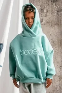 Bluza ocieplana 105 WIDE HOODIE MINT booso