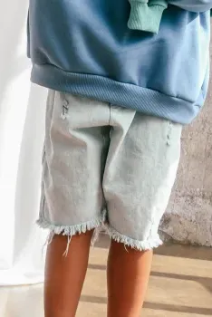 Jeansowe szorty premium dla dzieci mint booso