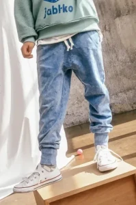 Spodnie 306 STRIPED PANTS SKY BLUE booso