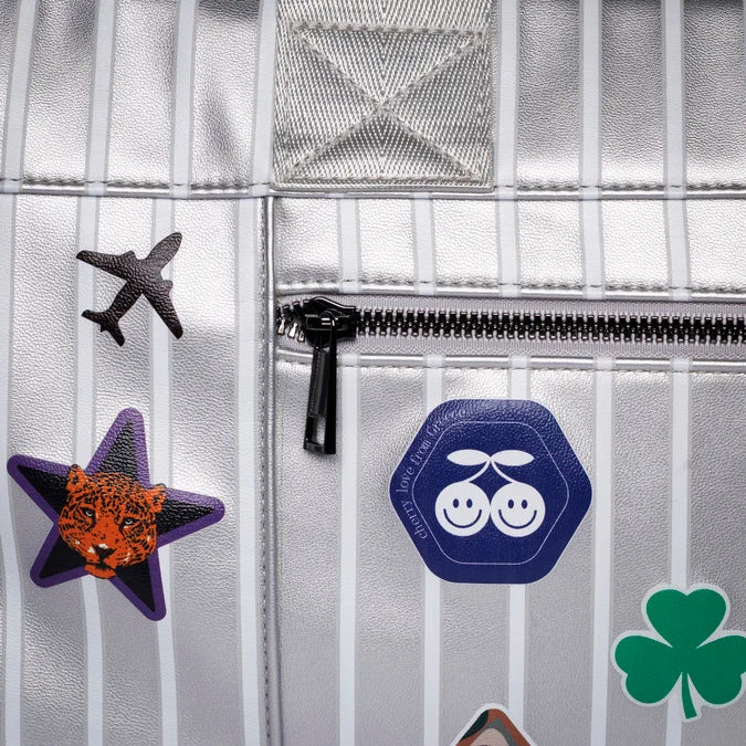 Wnętrze torby Caroline Weekend Bag Jetsetter Silver