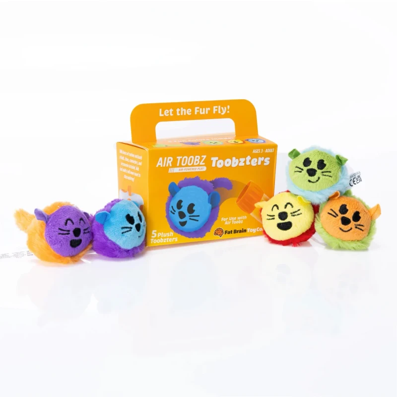 Toobzters pluszowe piłeczki Air Toobz Fat Brain Toy Co zestaw 5 stworków