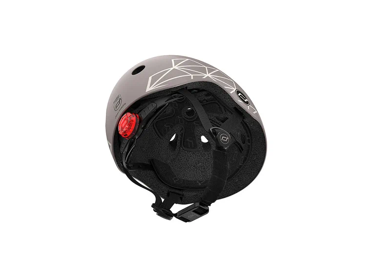 Lekki kask dla dziecka Scoot Ride Brown Lines 240 g