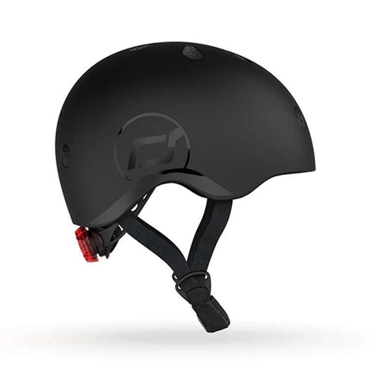 Bezpieczny kask Scoot Ride Black z magnetycznym zapięciem
